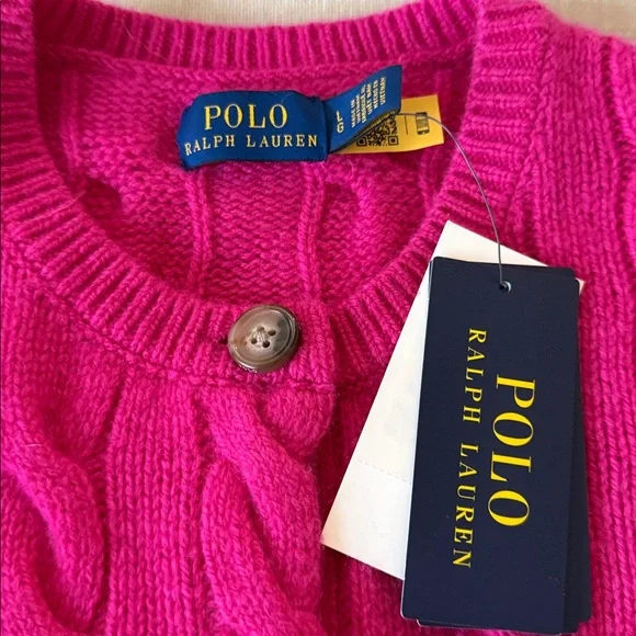 Polo by Ralph Lauren Women's wool cashmere Cable Knit Cardigan - Picture 2 of 2